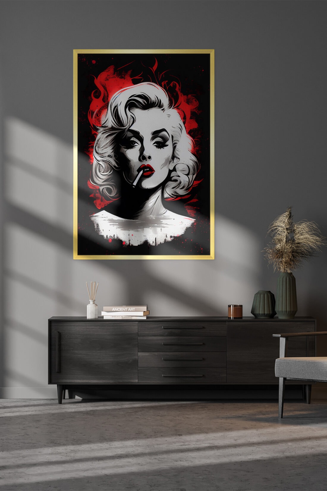 Paveikslas ant drobės su auksiniu rėmeliu Pop Art 66