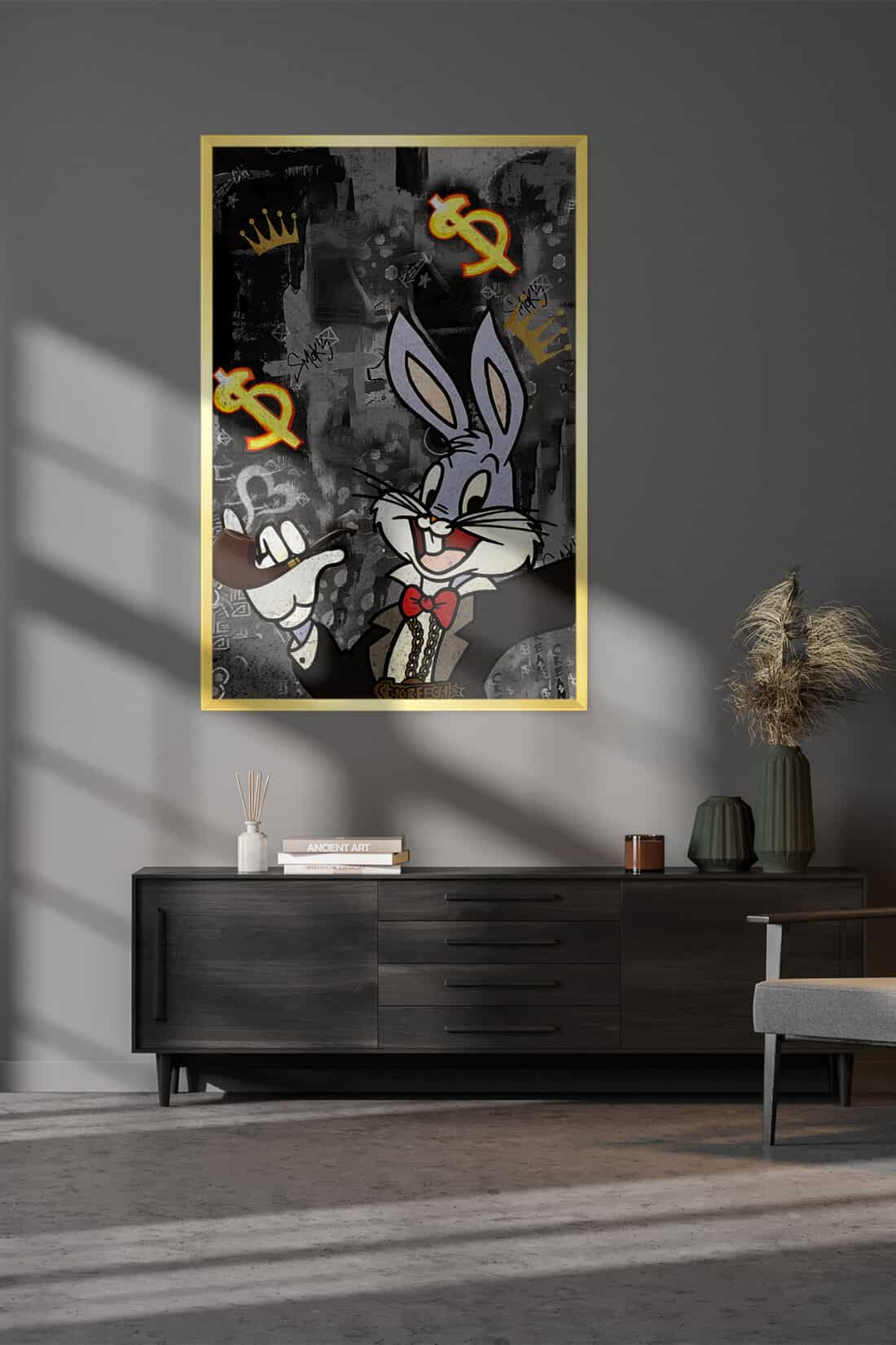 Paveikslas ant drobės su auksiniu rėmeliu "Pop Art 88"