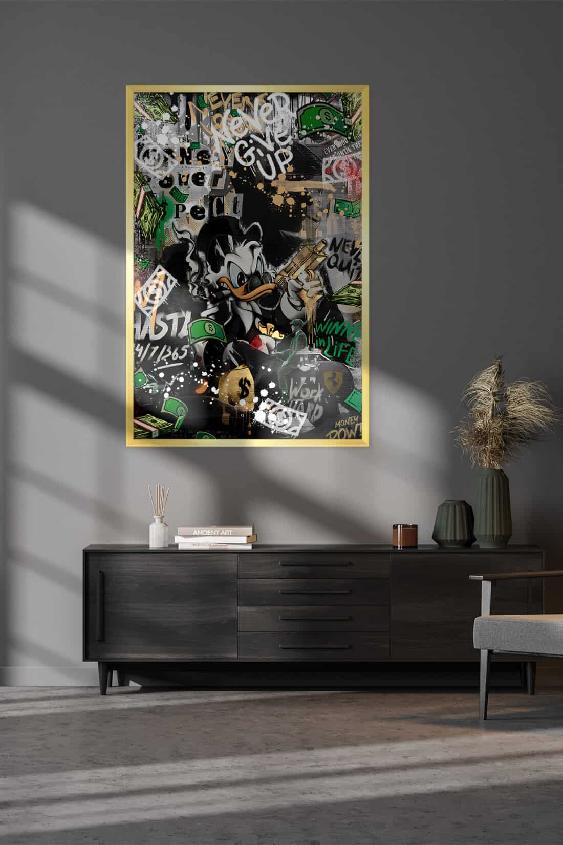Paveikslas ant drobės su auksiniu rėmeliu "Pop Art 86"